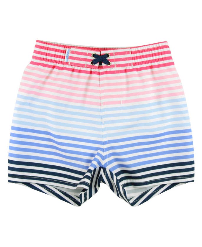 Shop Ruggedbutts Boys Upf50+ Swim Trunks In Ocean Horizon