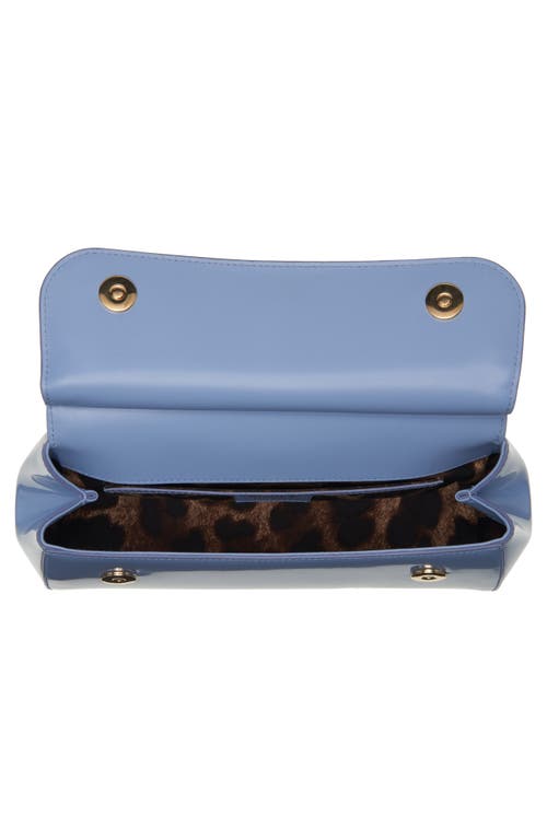 Dolce & Gabbana Dolce&gabbana Medium Sicily East/west Patent Leather Satchel In 80789 Carta Zucchero 6