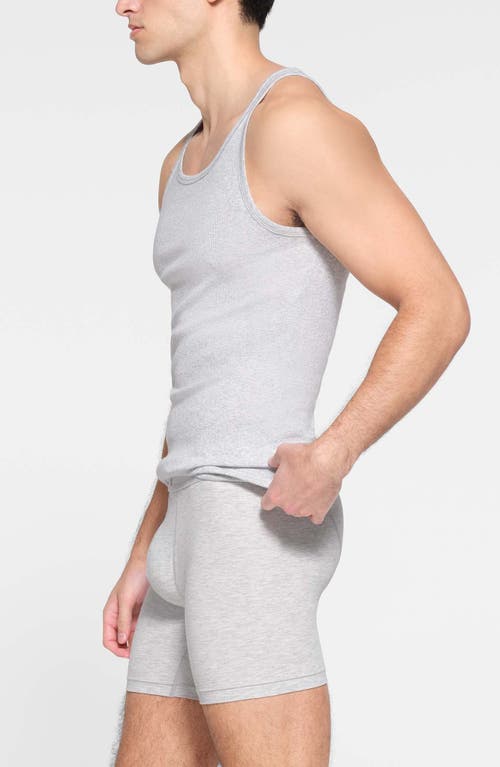 Skims 3-pack Rib Stretch Cotton Tanks In Heather Multi