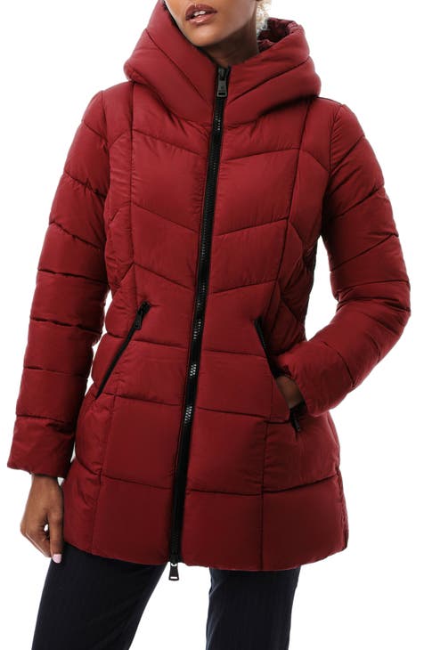 NBSLA Women's Winter Puffer Jacket Quilted Coat Hooded Outwear