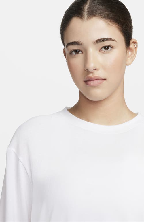 Shop Nike One Relaxed Dri-fit Top In White/black