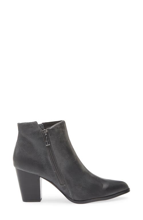 Chocolat Blu Eri Pointed Toe Bootie In Black Leather