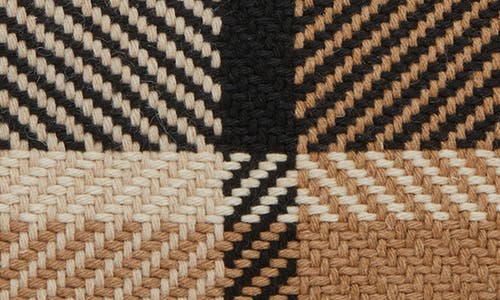 Strathberry Mini Tartan Top Handle Tote In Black/camel