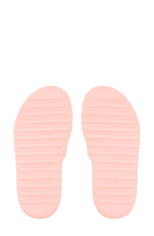 Shop Roxy Gelato French Terry Slide Sandal In Peach