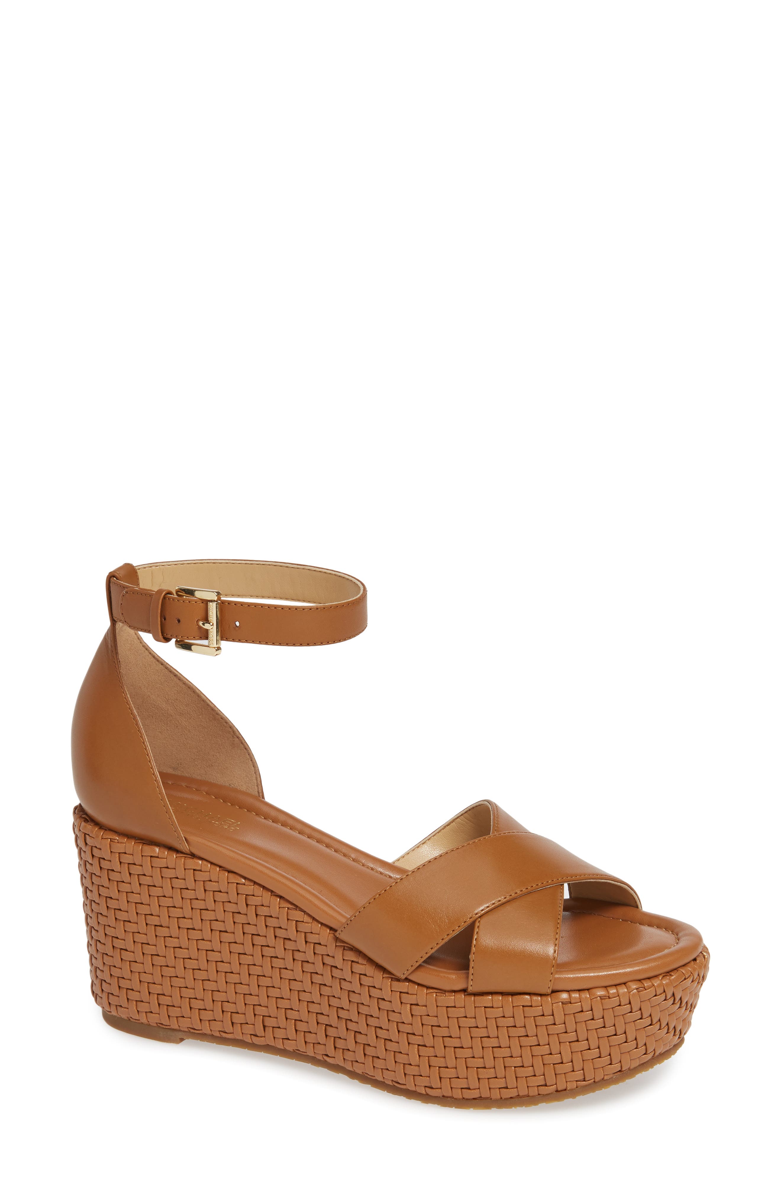 Michael Michael Kors Desiree Basket Weave Wedge, Beige