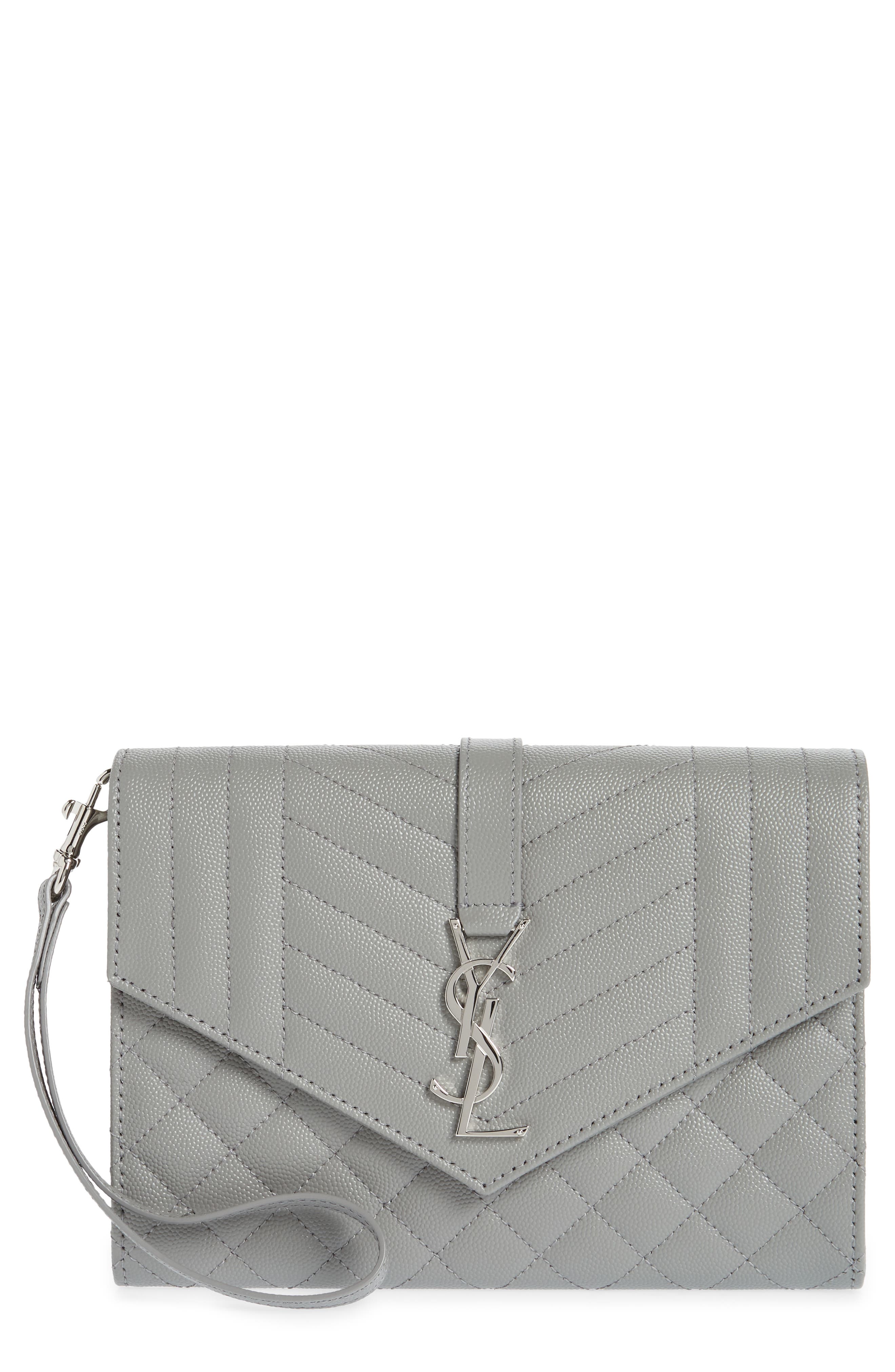 saint laurent wristlet pouch