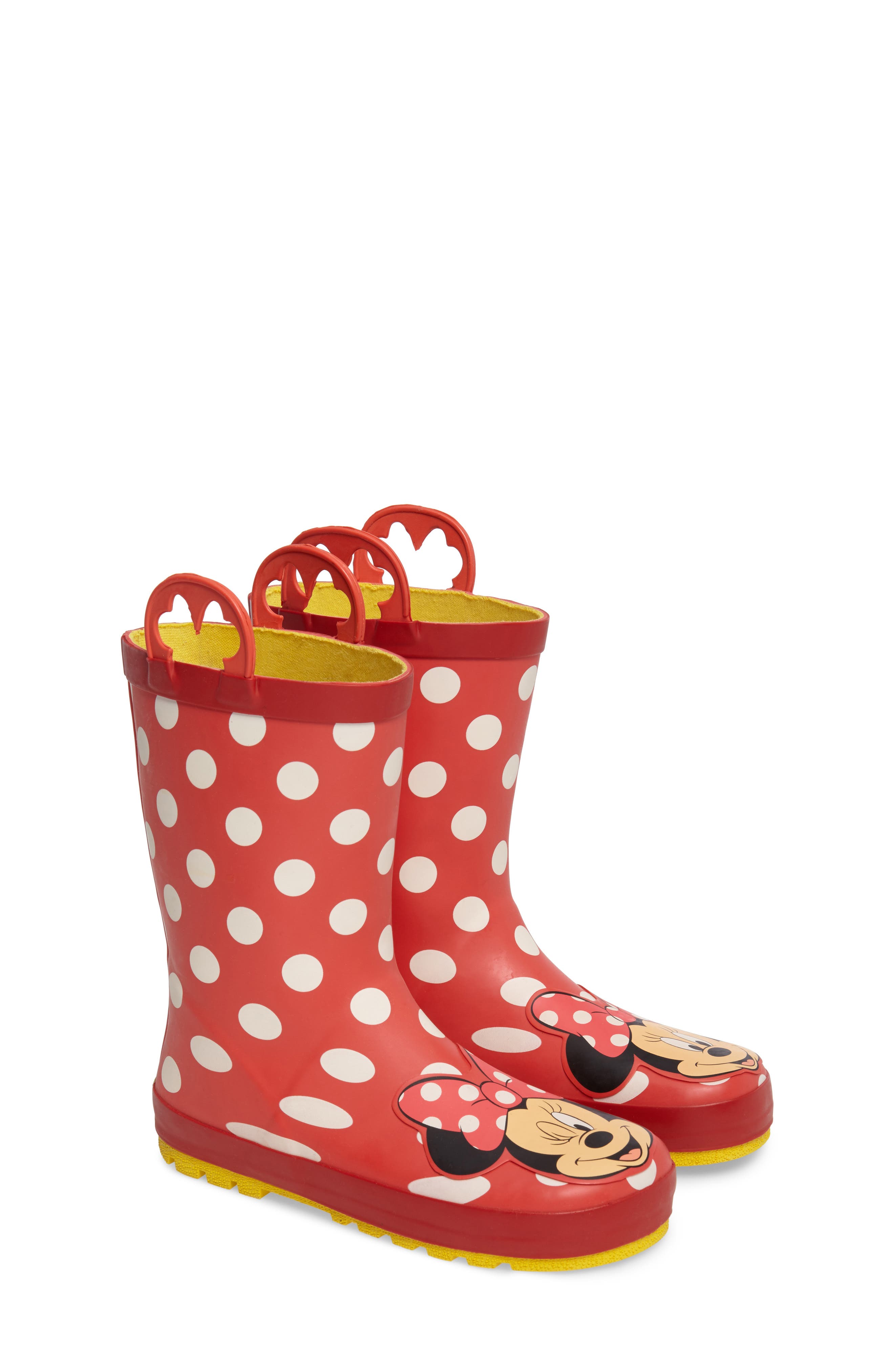 red rain boots with bow