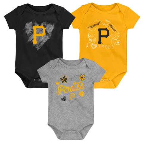 Girls Newborn & Infant Black Baltimore Orioles 3-Piece Home Plate Bodysuit  Bib & Booties Set