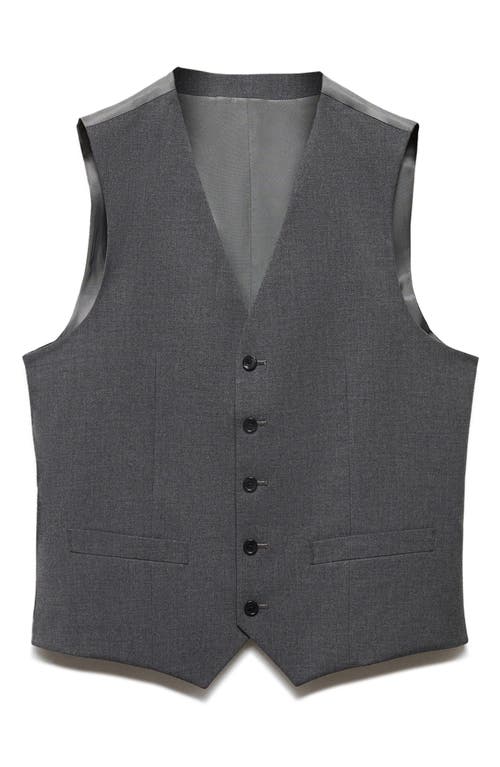 Shop Mango Slim Fit Heathered Grey Stretch Vest