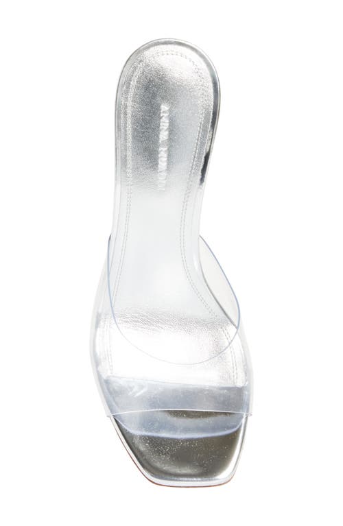 Amina Muaddi Womens Other Lupita Glass Square-toe Pvc Heeled Mules In Pvc Transparent