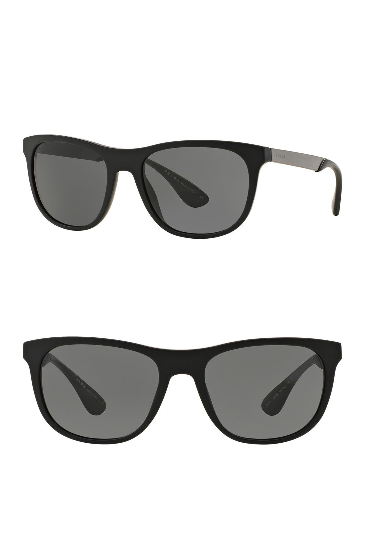 Prada | 57mm Rectangular Sunglasses 