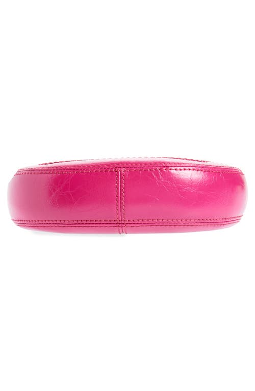 MARC JACOBS MARC JACOBS MINI CRESCENT CRINKLE LEATHER CROSSBODY BAG