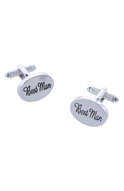 Best Man Cuff Links in Silver