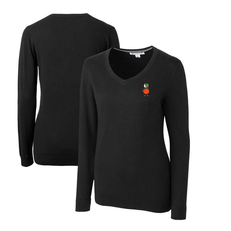 Cutter & Buck Black Ucf Knights Lakemont Tri-blend V-neck Pullover Sweater