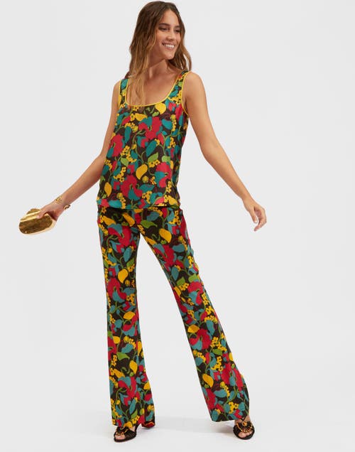La Doublej Twirl Top In Vines Brown