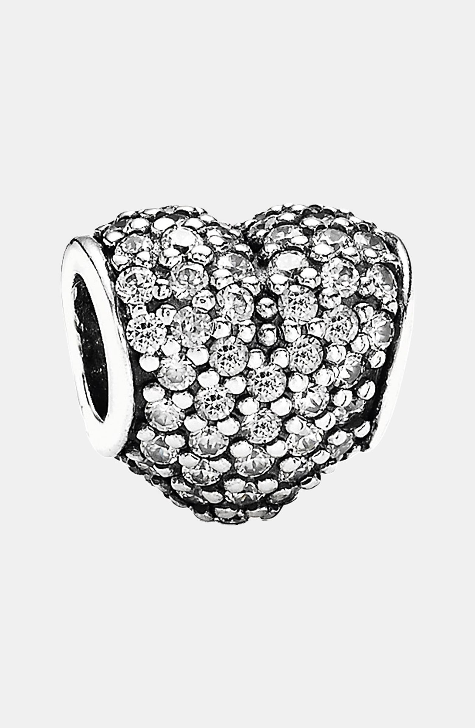 Pave heart earrings pandora Clearance