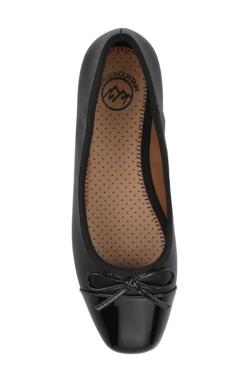 Cliffs By White Mountain Bocci Cap Toe Flat In Black Black Smooth Multi