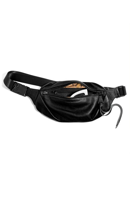 Shop Aimee Kestenberg Milan Leather Belt Bag In Black W/black