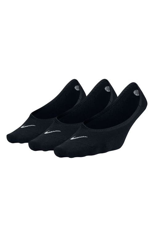 Shop Nike 3-pack No-show Socks In Black/white