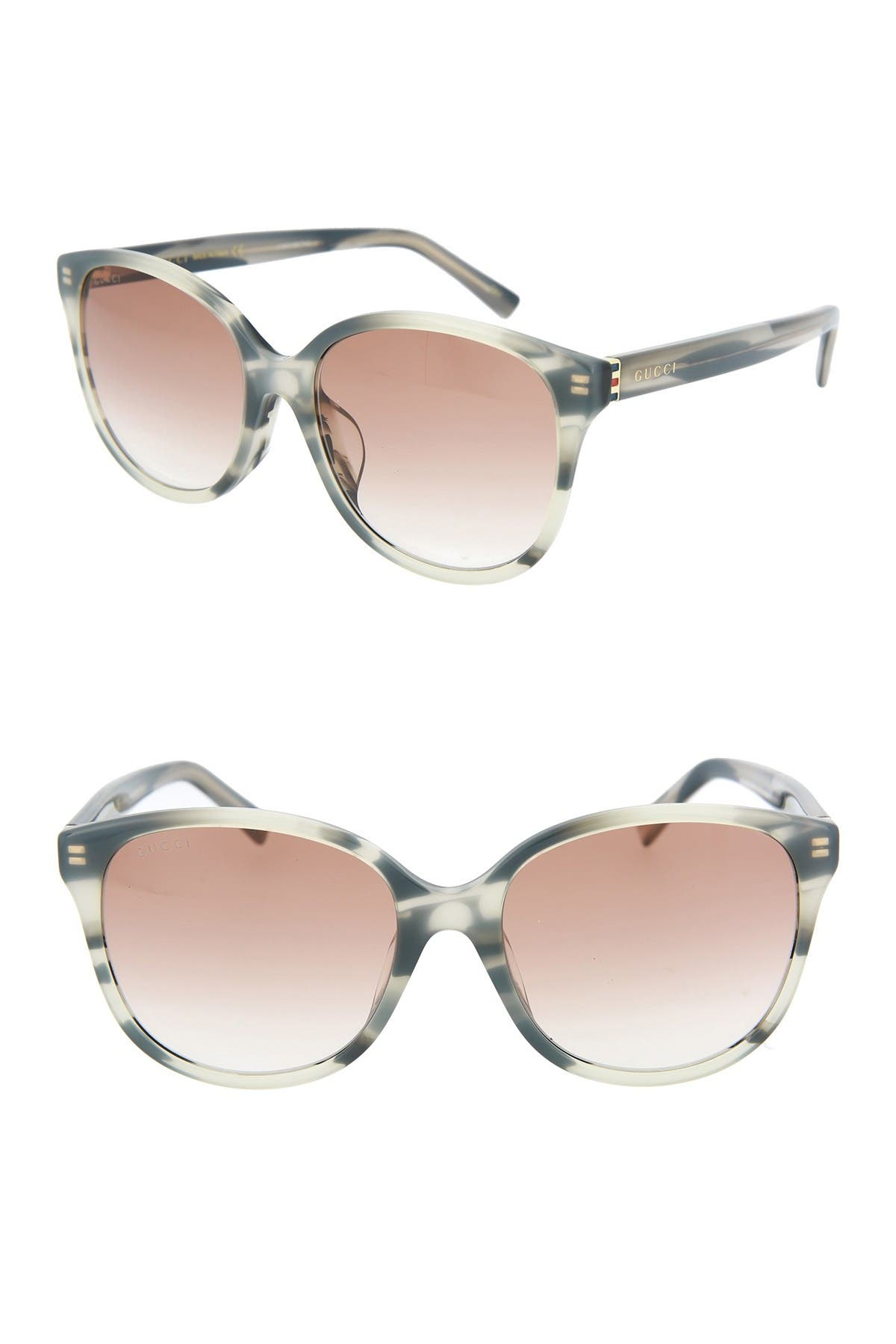 Gucci Core 55mm Square Sunglasses In Havana