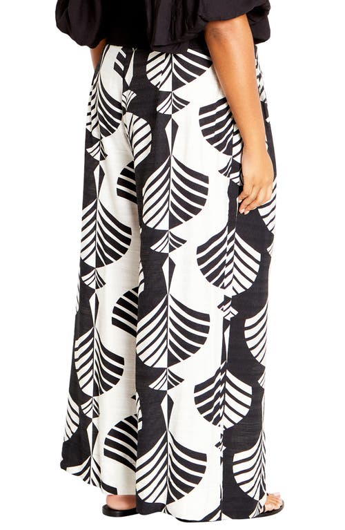 City Chic High Waist Wide Leg Pants In Empress