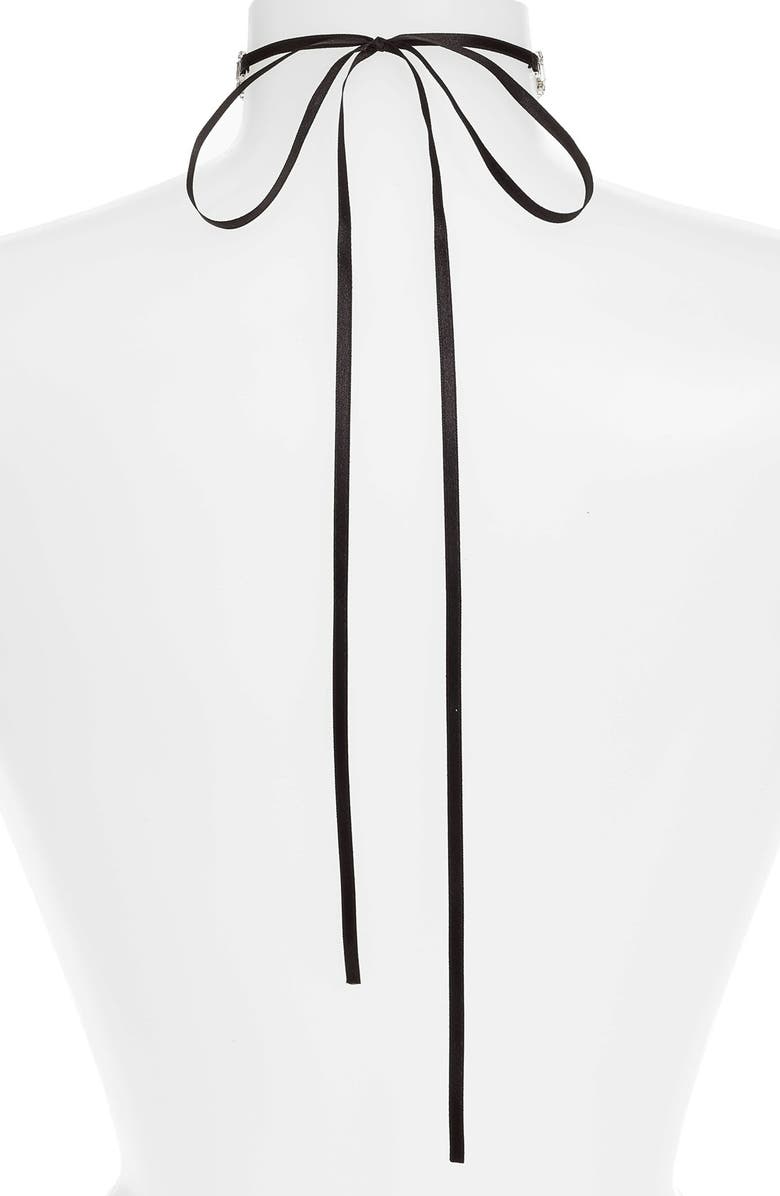 BAUBLEBAR Scarlette Wrap Crystal Choker, Main, color, Black