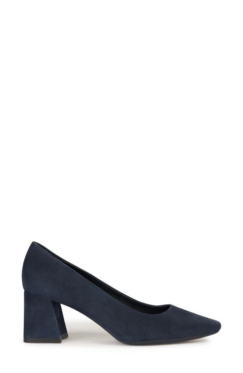 Shop Geox Giselda Block Heel Pump In Dk Jeans