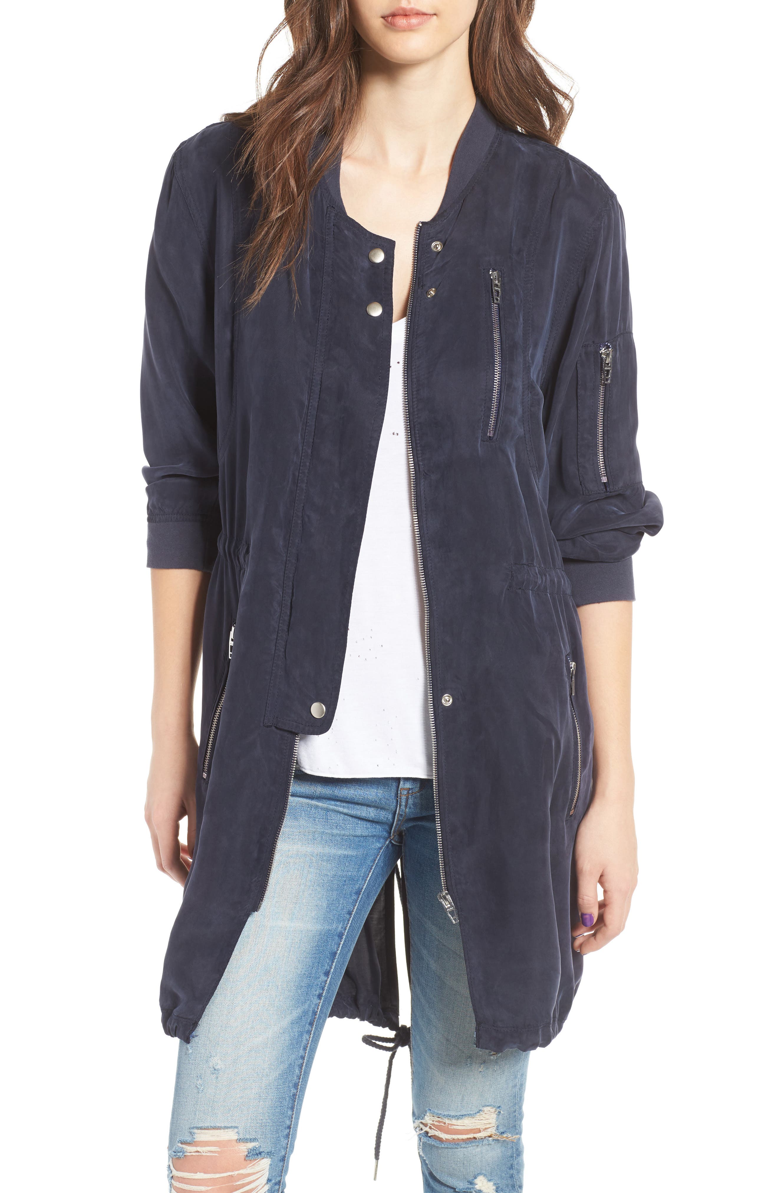 BLANKNYC Long Bomber Jacket Nordstrom
