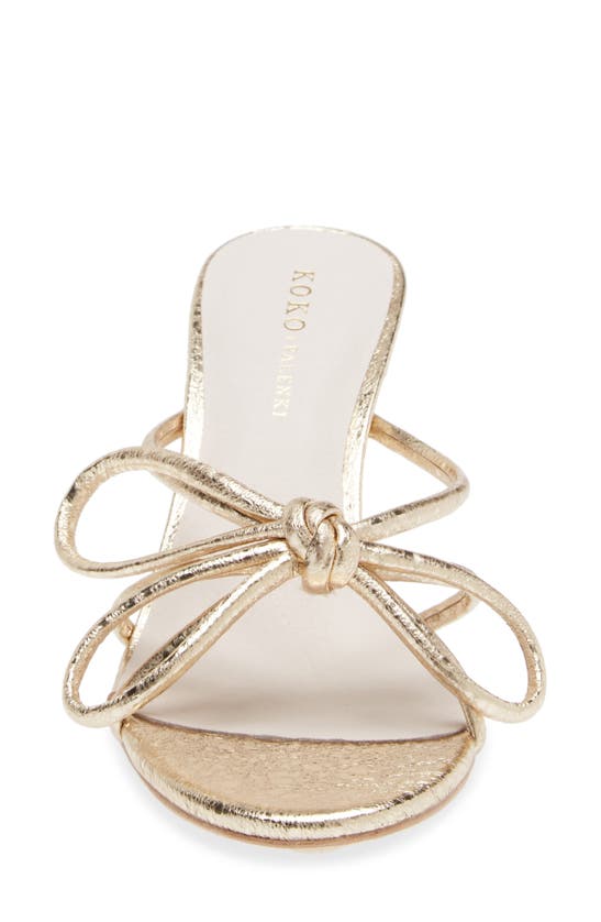 Shop Koko + Palenki Barely Strappy Sandal In Gold Leather