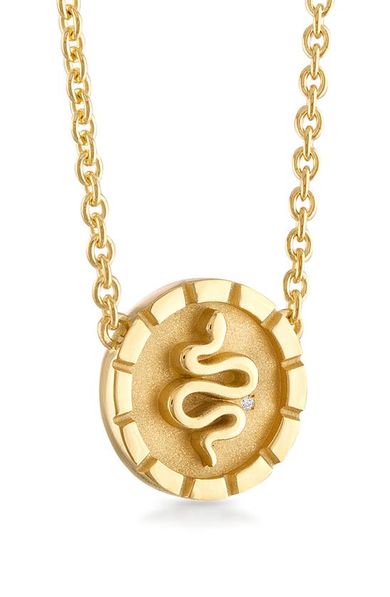 Pamela Zamore Wisdom Diamond Pendant Necklace In Gold