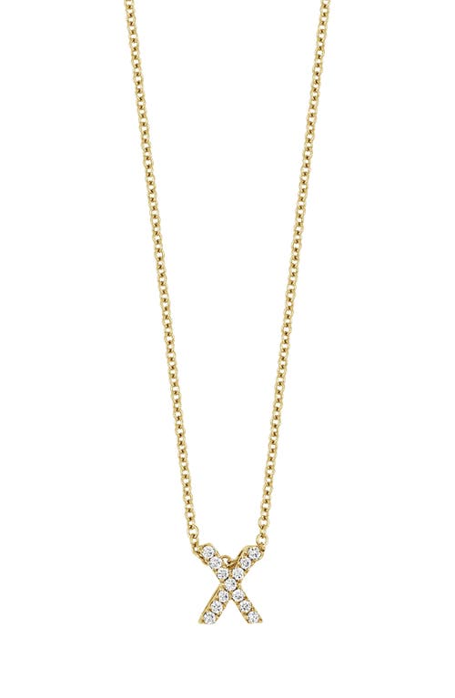 Bony Levy 18k Gold Pavé Diamond Initial Pendant Necklace In 18k Yellow Gold - X