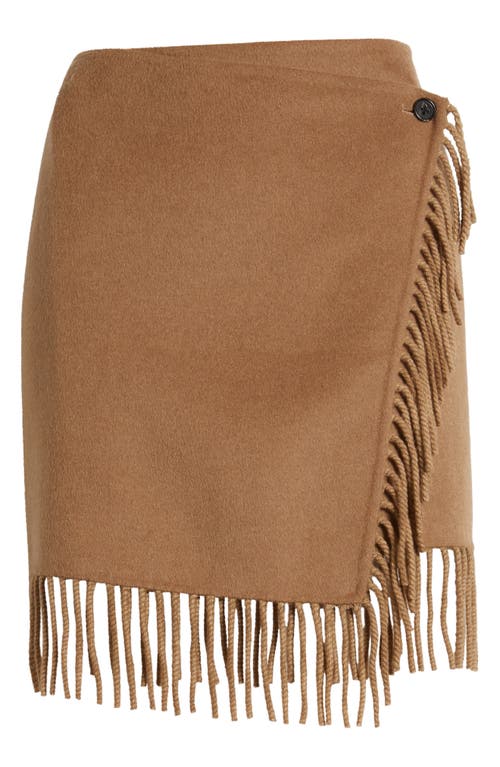 Shop Rails Vista Fringe Detail Wool Blend Skirt In Camel