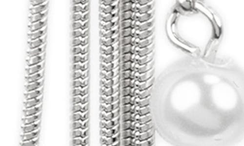Shop Jardin Imitation Pearl Multistrand Drop Earrings In White/silver
