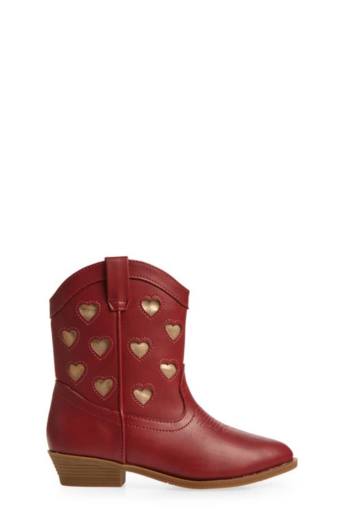 Shop Tucker + Tate Kids' Cade Heart Western Boot In Red Ochre