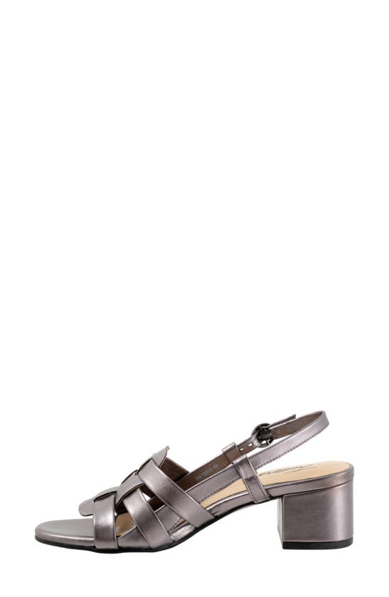 Trotters Luna Slingback Sandal In Pewter Metallic