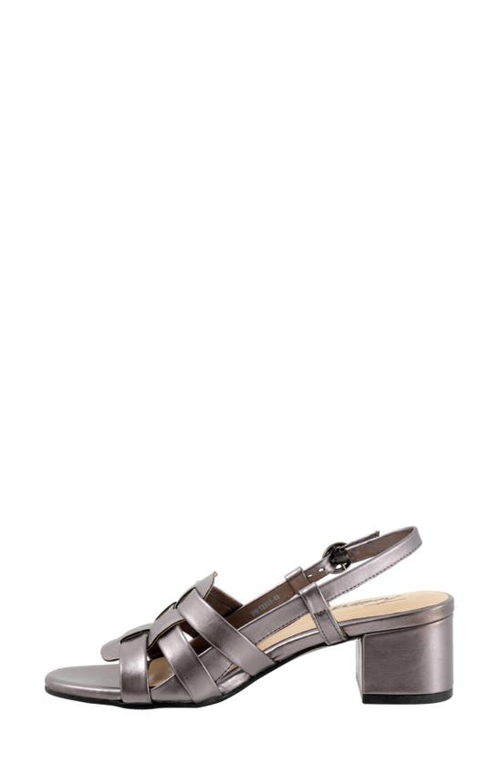 Shop Trotters Luna Slingback Sandal In Pewter Metallic