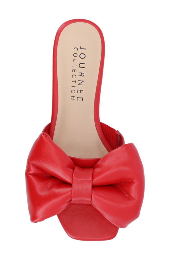 Shop Journee Collection Tru Comfort Foam Fayre Bow Flat In Red