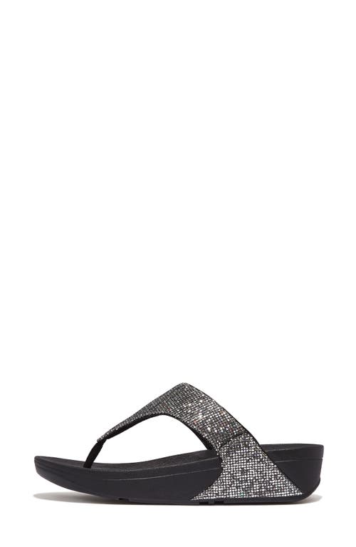 Shop Fitflop Lulu Glitter Flip Flop In Silver