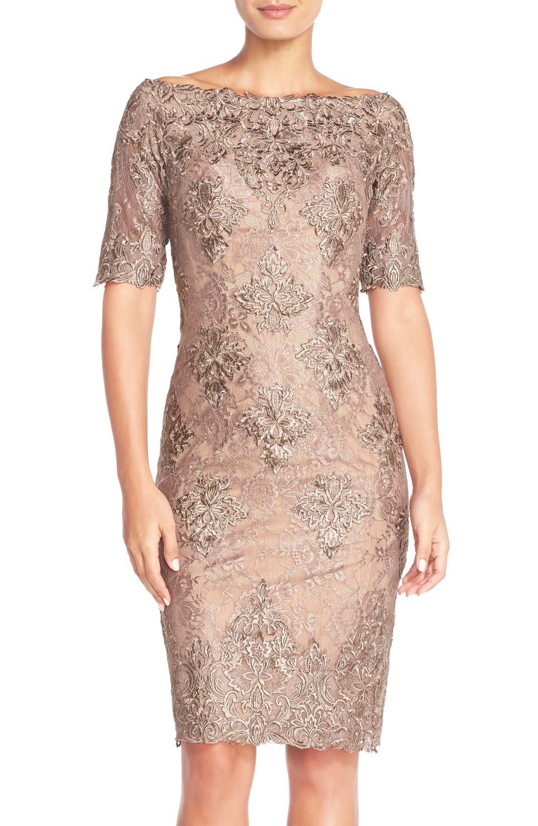 La Femme Embroidered Lace Sheath Dress Nordstrom