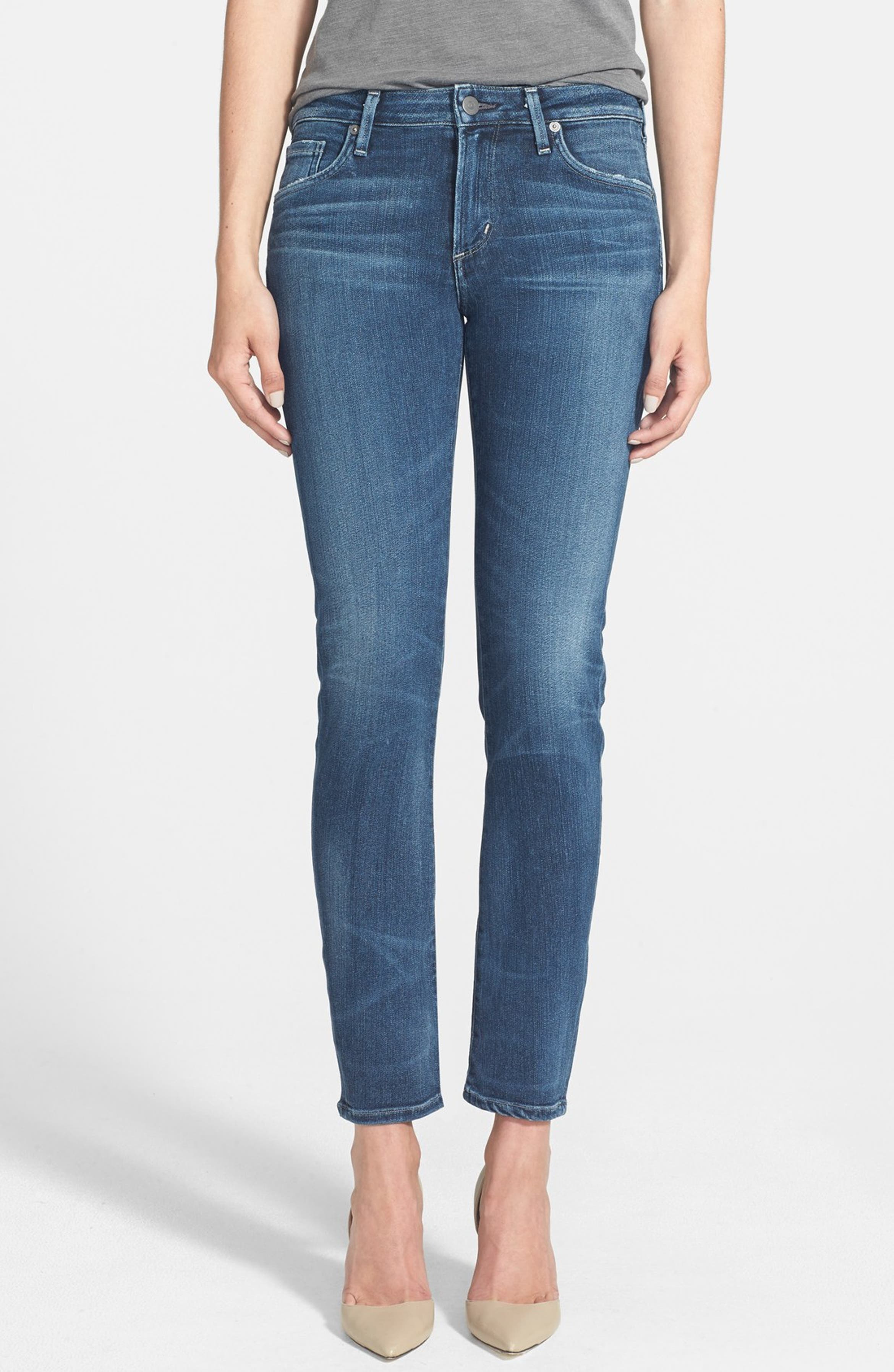 Citizens of Humanity 'Arielle' Mid Rise Skinny Jeans (Hewett) (Petite ...