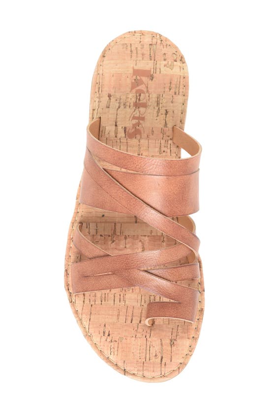 Korks Clemmons Strappy Sandal In Dark Tan