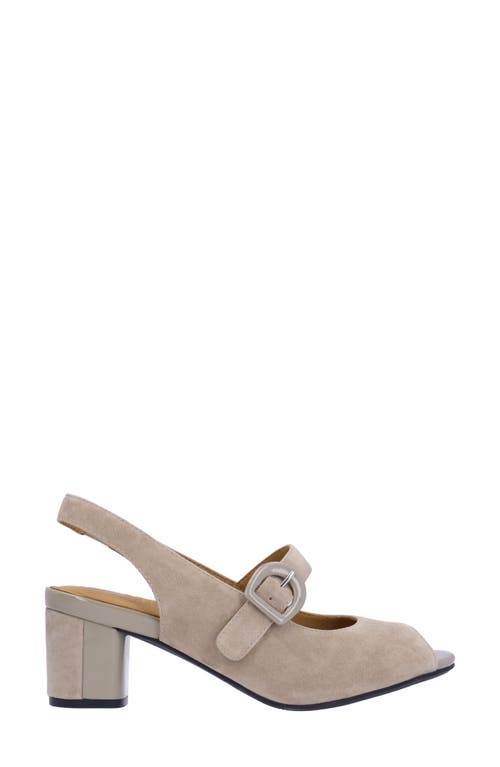 L'amour Des Pieds Merryn Slingback Mary Jane Sandal In Taupe