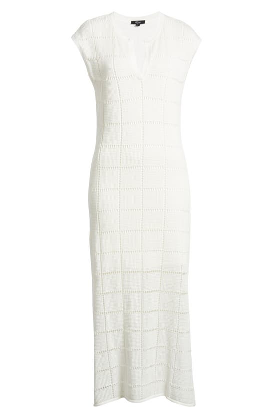 Shop Rails Ashley Pointelle Midi Sweater Dress In White