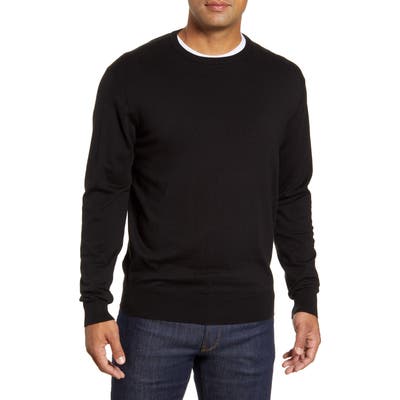 Peter Millar Crown Crewneck Sweater, Black