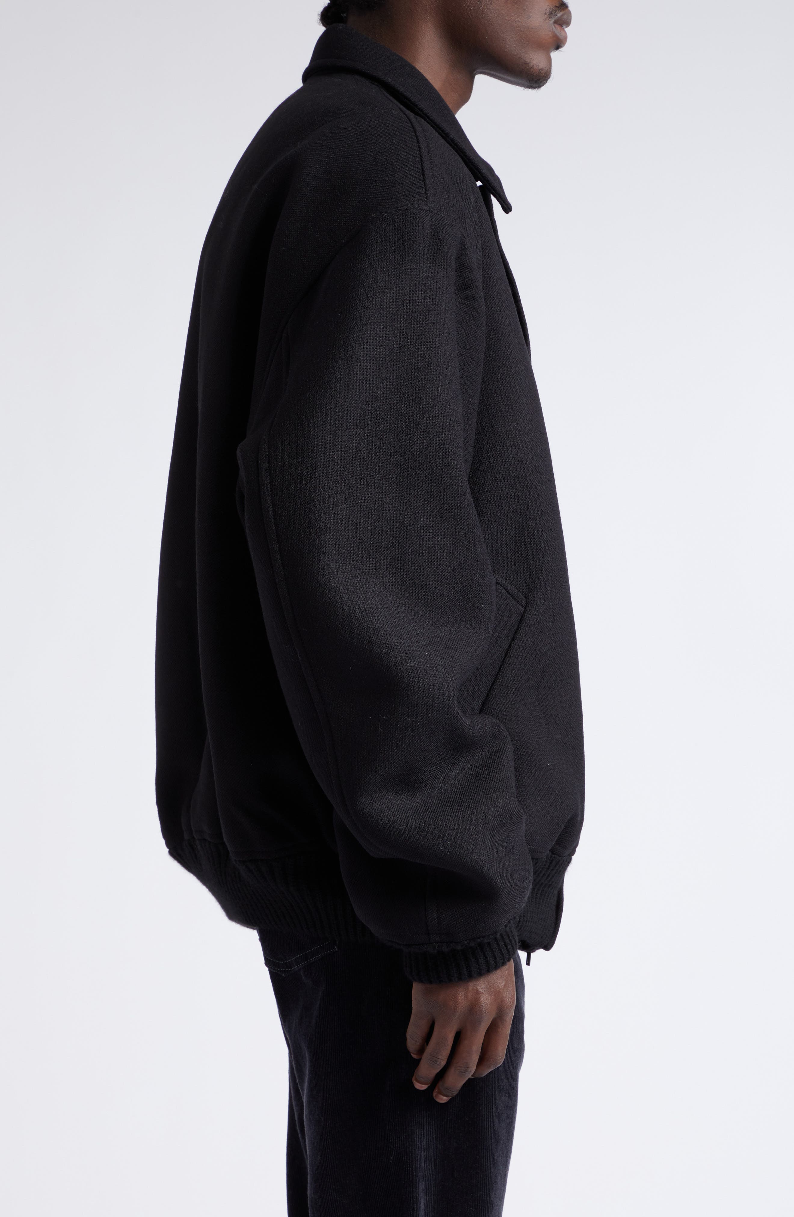 Acne Studios Wool Bomber Jacket in Black | Smart Closet