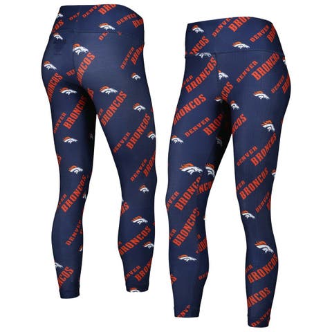 Denver Broncos Zebra Pants, Navy Blue/Orange