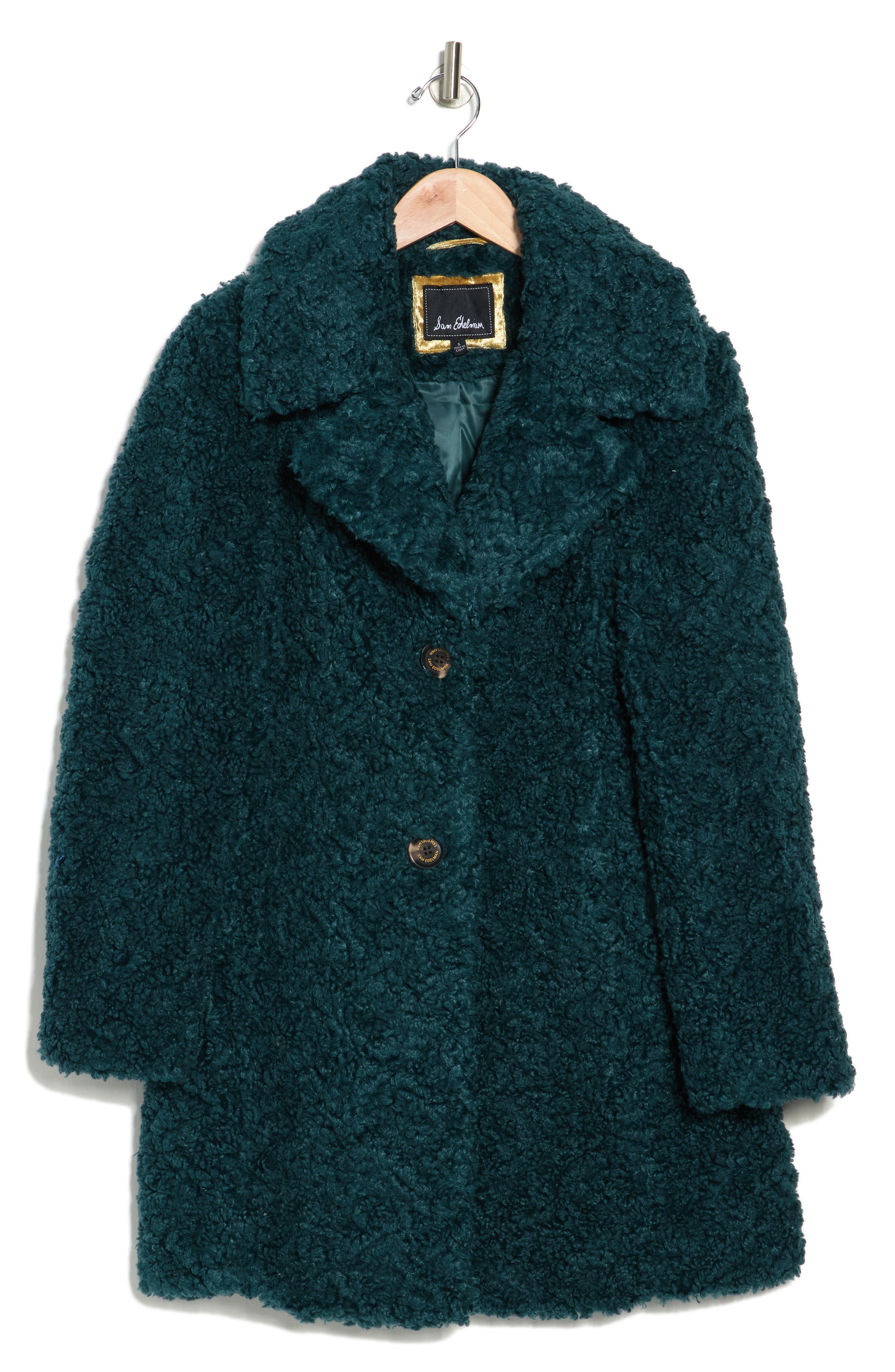 Sam Edelman Notch Collar Faux Teddy Fur 
