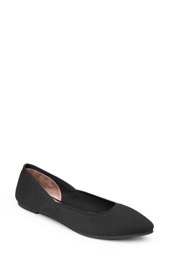 Shop Me Too Linza Knit Ballet Flat In Black