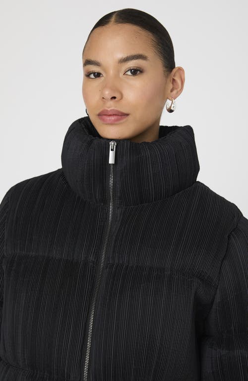 Shop French Connection Dinara Crinkle Puffer Jacket In Blackout