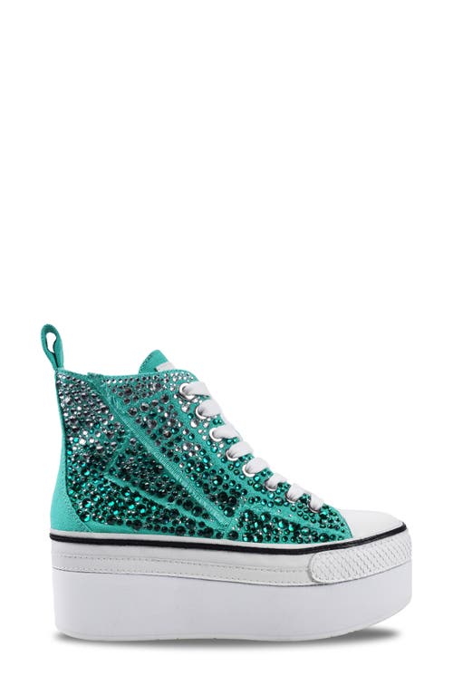 Zigi Carmensa Embellished Platform High Top Sneaker In Green